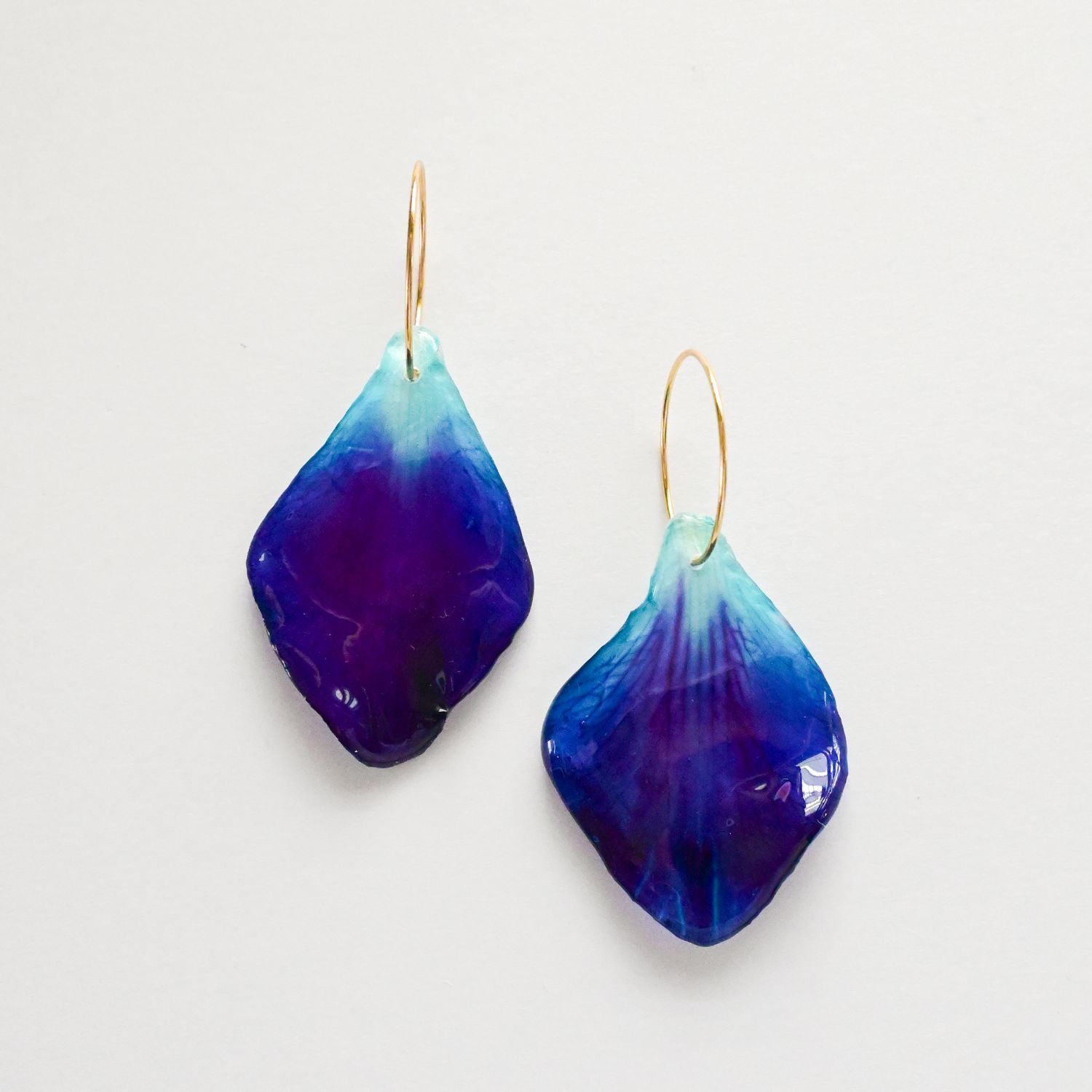 Orchid petal earrings