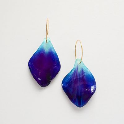 Orchid petal earrings
