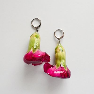 Pink Carnation earrings