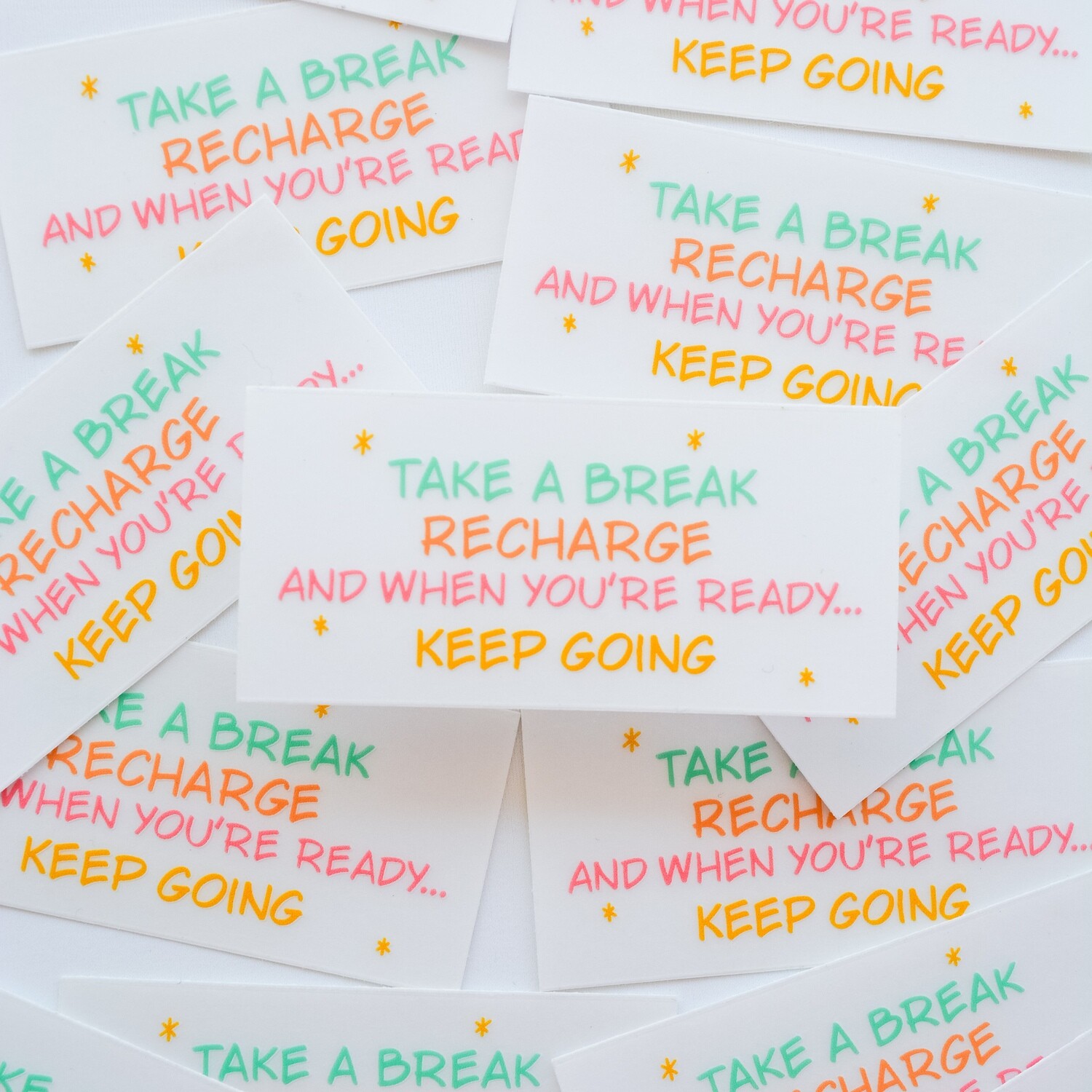 Take A Break Clear Sticker