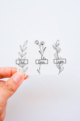 Heal Grow Learn Clear Sticker