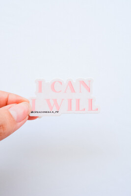 I Can I Will Mini Sticker