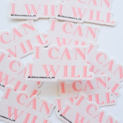 I Can I Will Mini Sticker