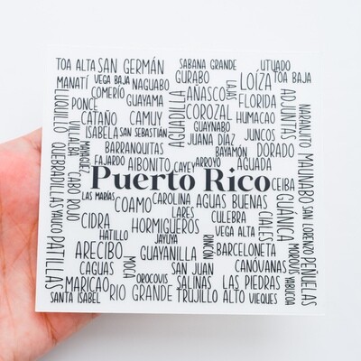 Pueblos PR Clear XL Sticker