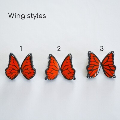 Monarch Butterfly Stud Earrings