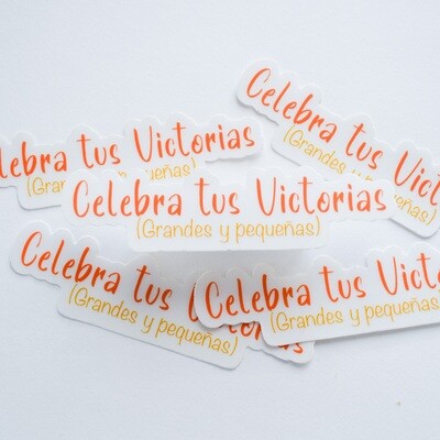 Celebra tus victorias Clear Sticker