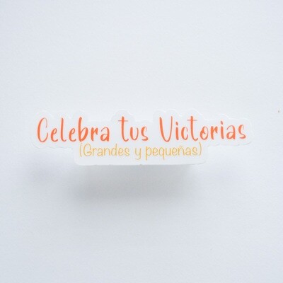 Celebra tus victorias Clear Sticker