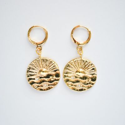 Sunset Huggies Earrings
