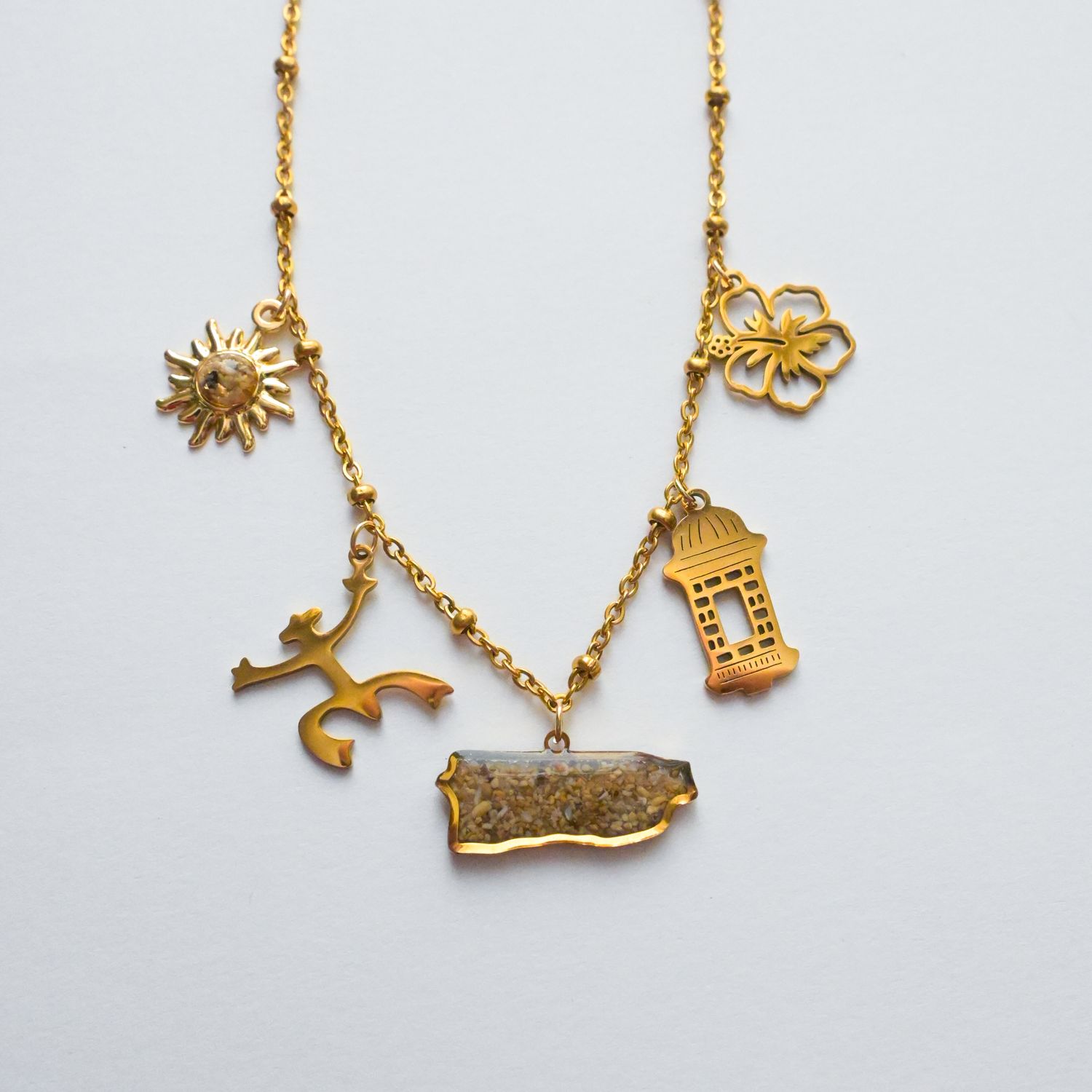 Puerto Rico Charm Bar - necklace/bracelet