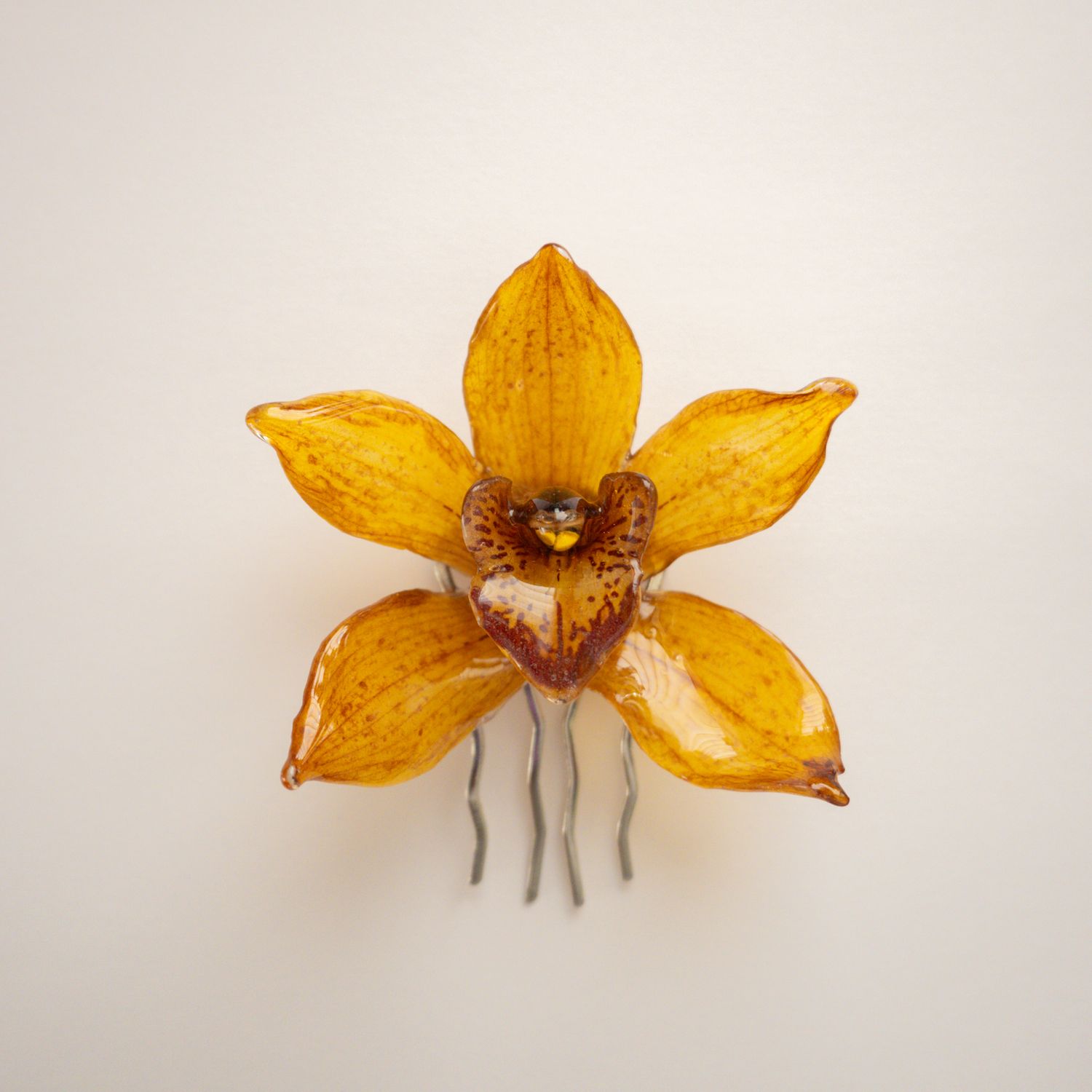 Cymbidium orchid hair pin