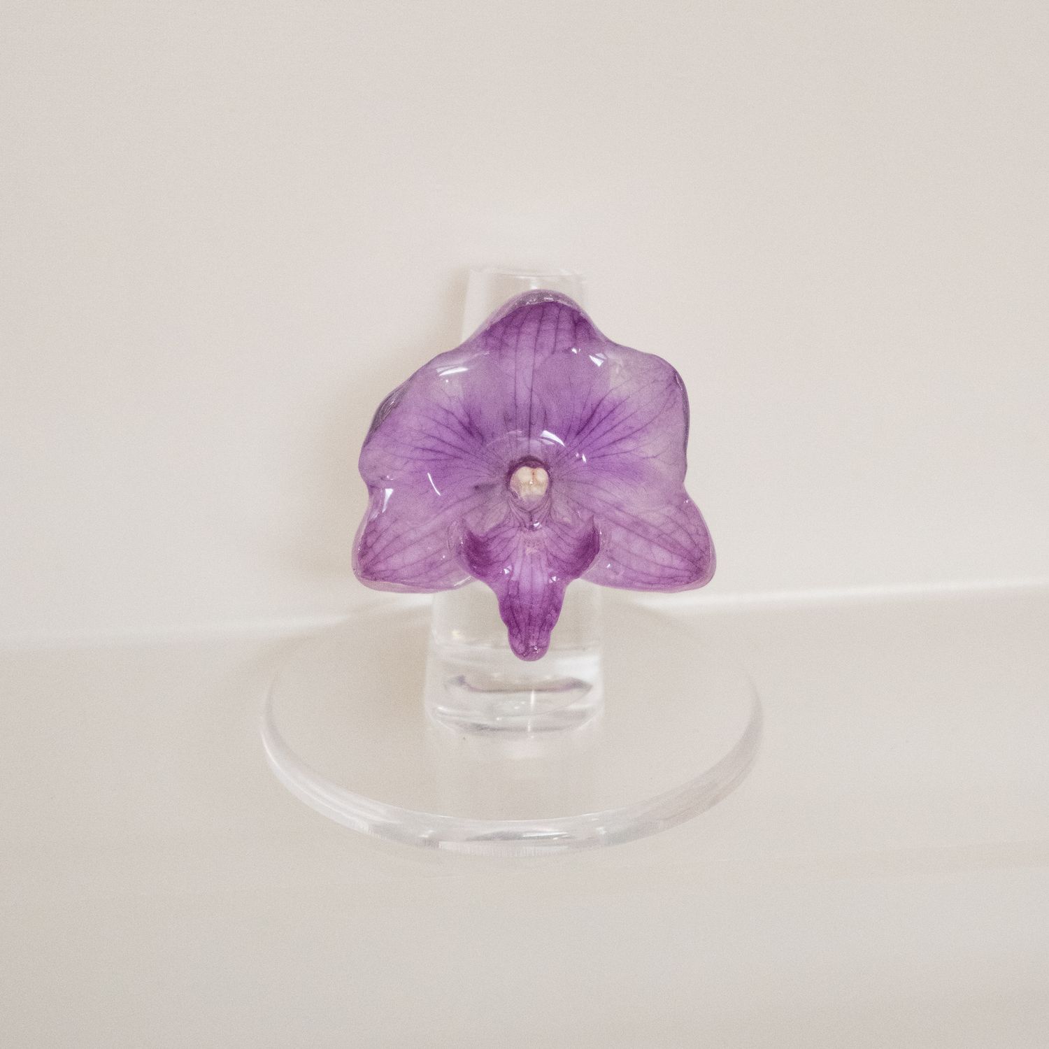 Purple orchid ring -I