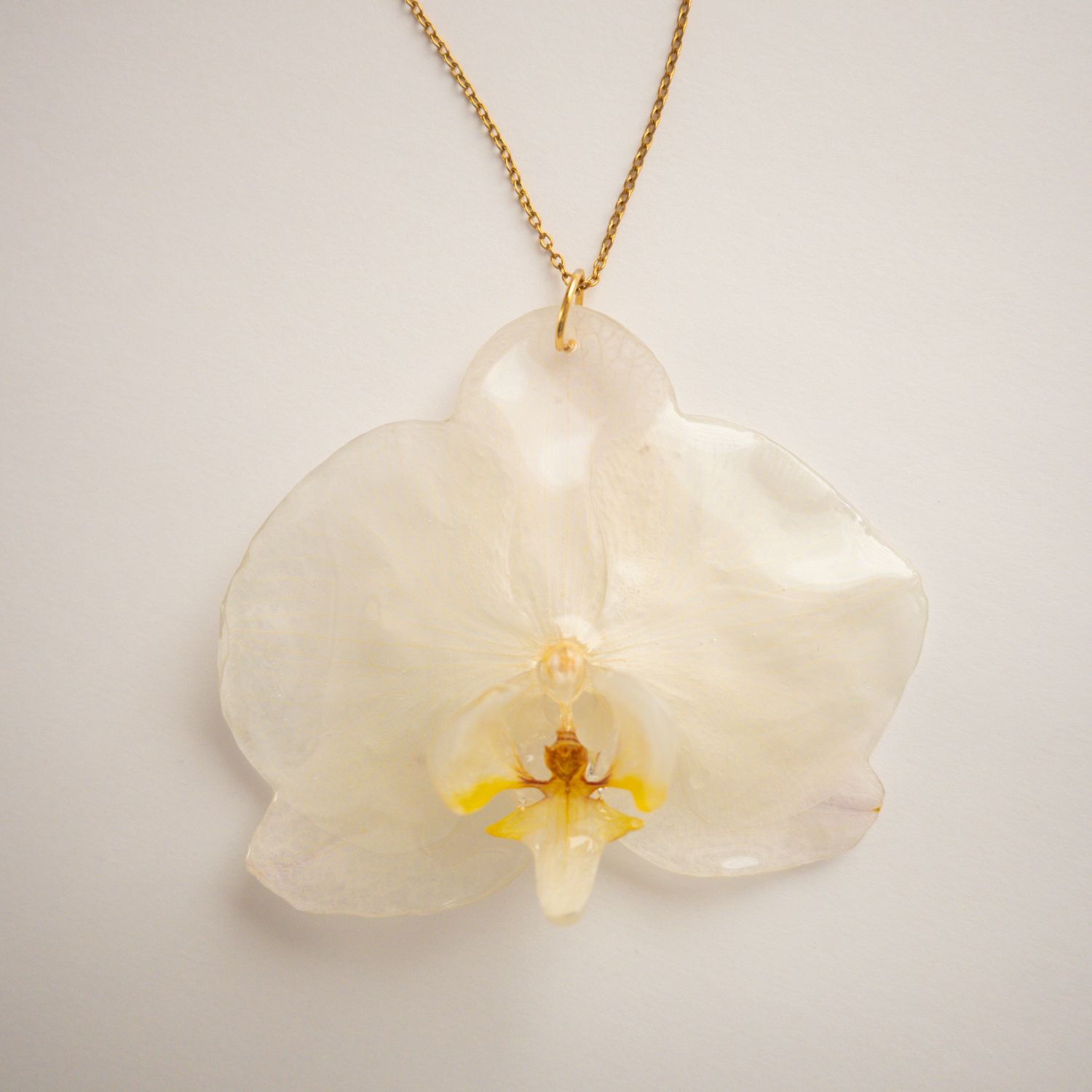 White orchid necklace
