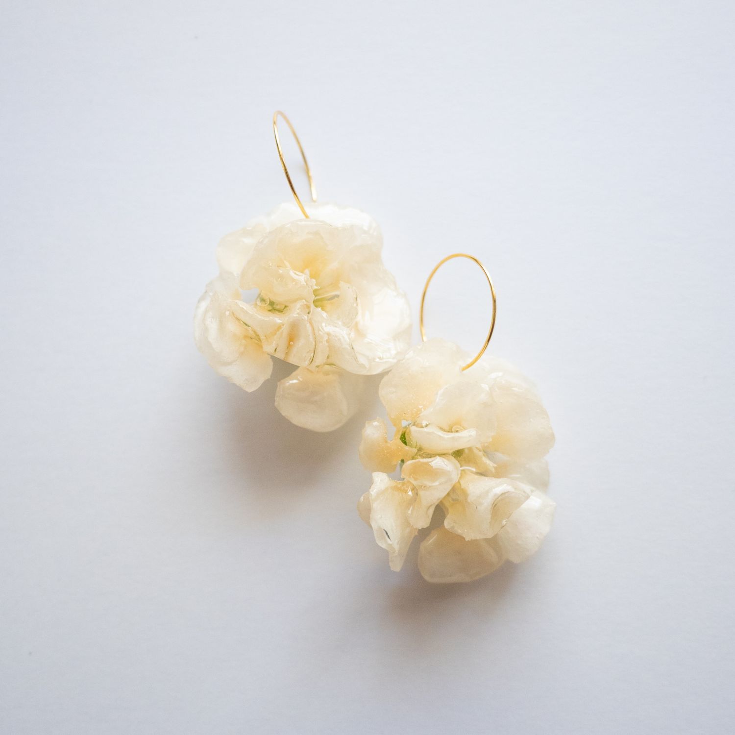 White Carnation Earrings