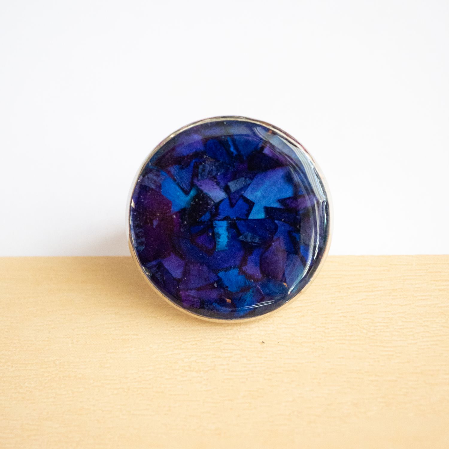 Mosaic Blue Orchid Ring