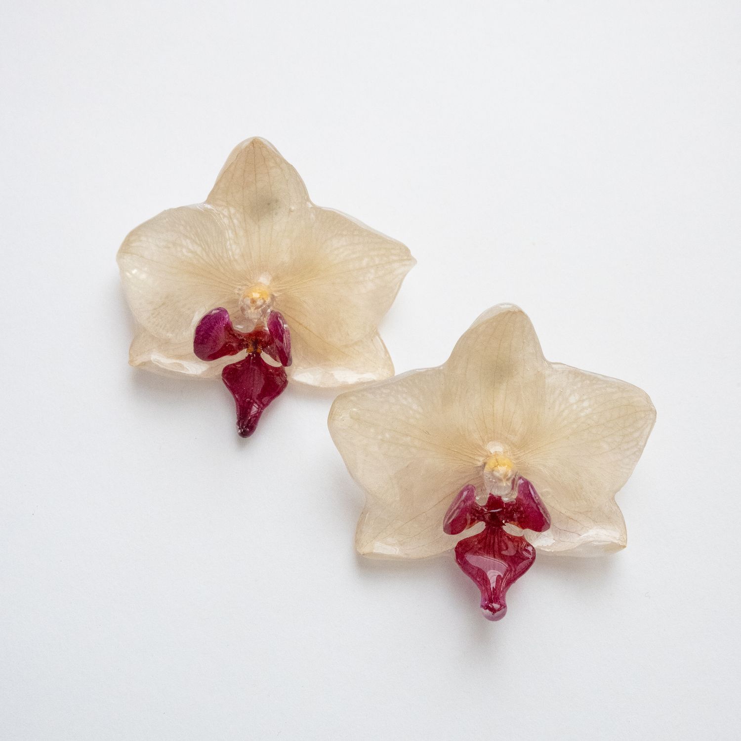 White Orchid Earrings
