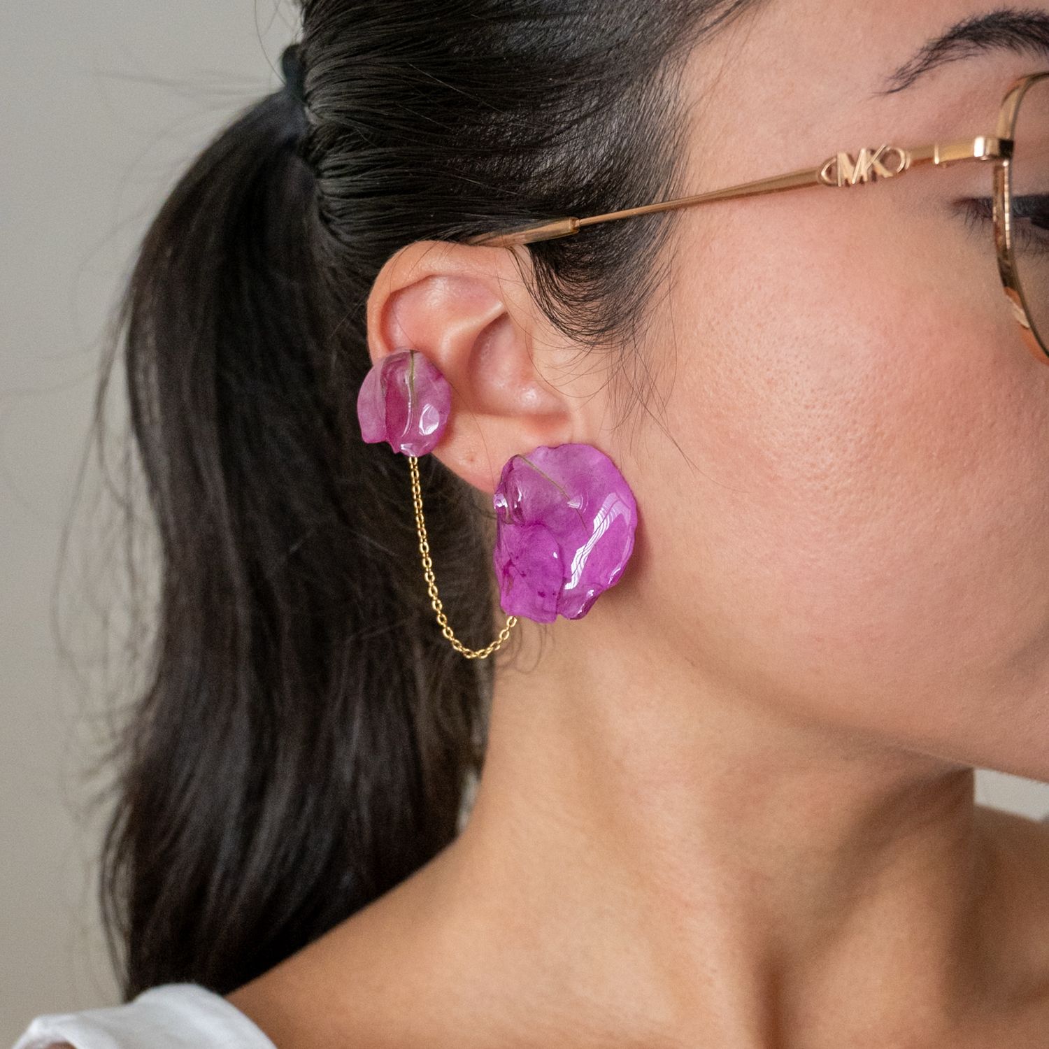 Trinitaria mismatched earrings