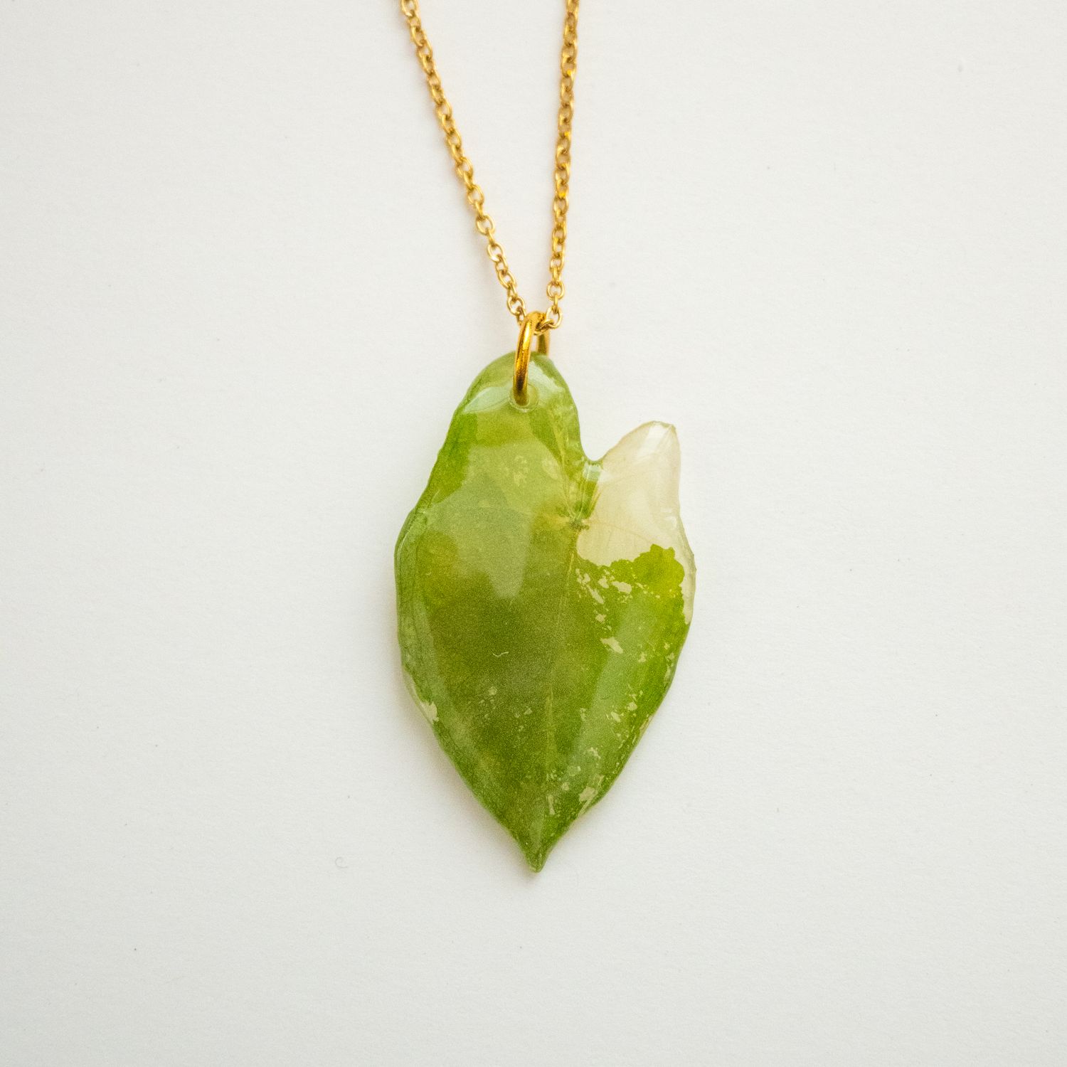 Alocasia leaf necklace