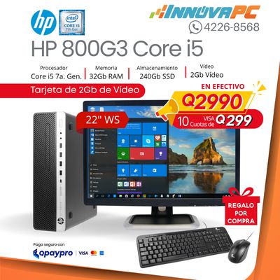 Computadora HP Elitedesk 800 G3 Core i5 de 6a. Generación