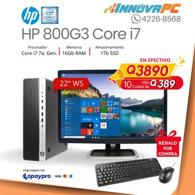 Computadora HP Elitedesk 800 G3 Core i7 de 7a. Generación