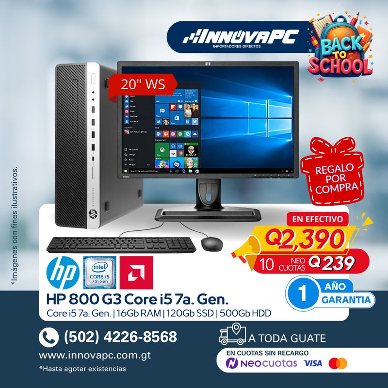 Combo 800 G3 Core i5 7a. Generación
