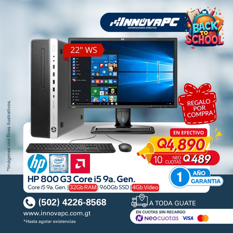 Combo 800 G3 Core i5 9a. Generación