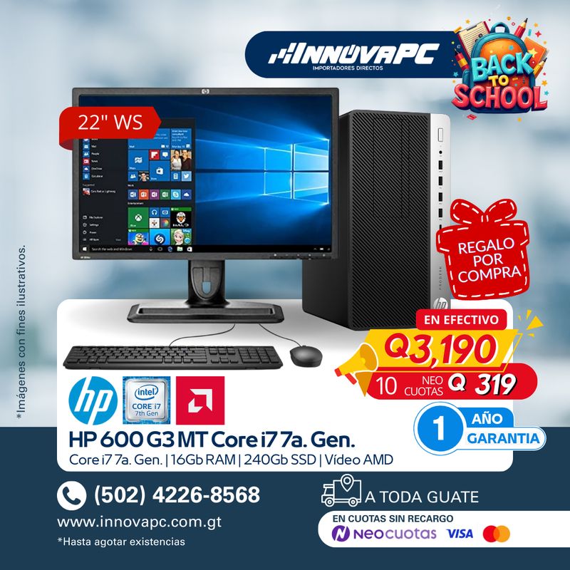 Combo 600 G3 MT Core i7 7a. Generación