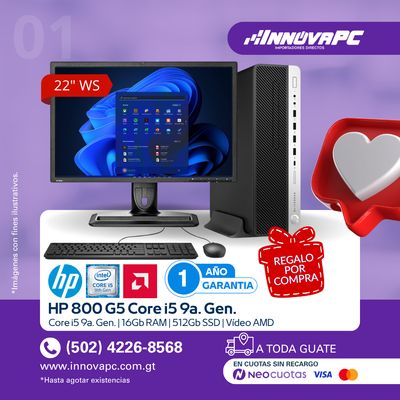 Combo HP 800 G5 Core i5 9a. Gen Combo HP 800 G5 Core i5 9a. Gen