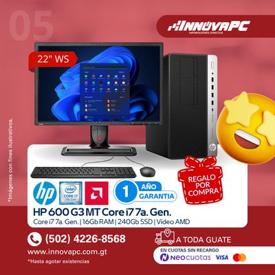 Combo HP 600 G3 MT Core i7 7a. Gen Combo HP 600 G3 MT Core i7 7a. Gen