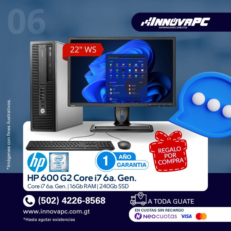 Combo HP 600 G2 Core i7 6a. Gen
