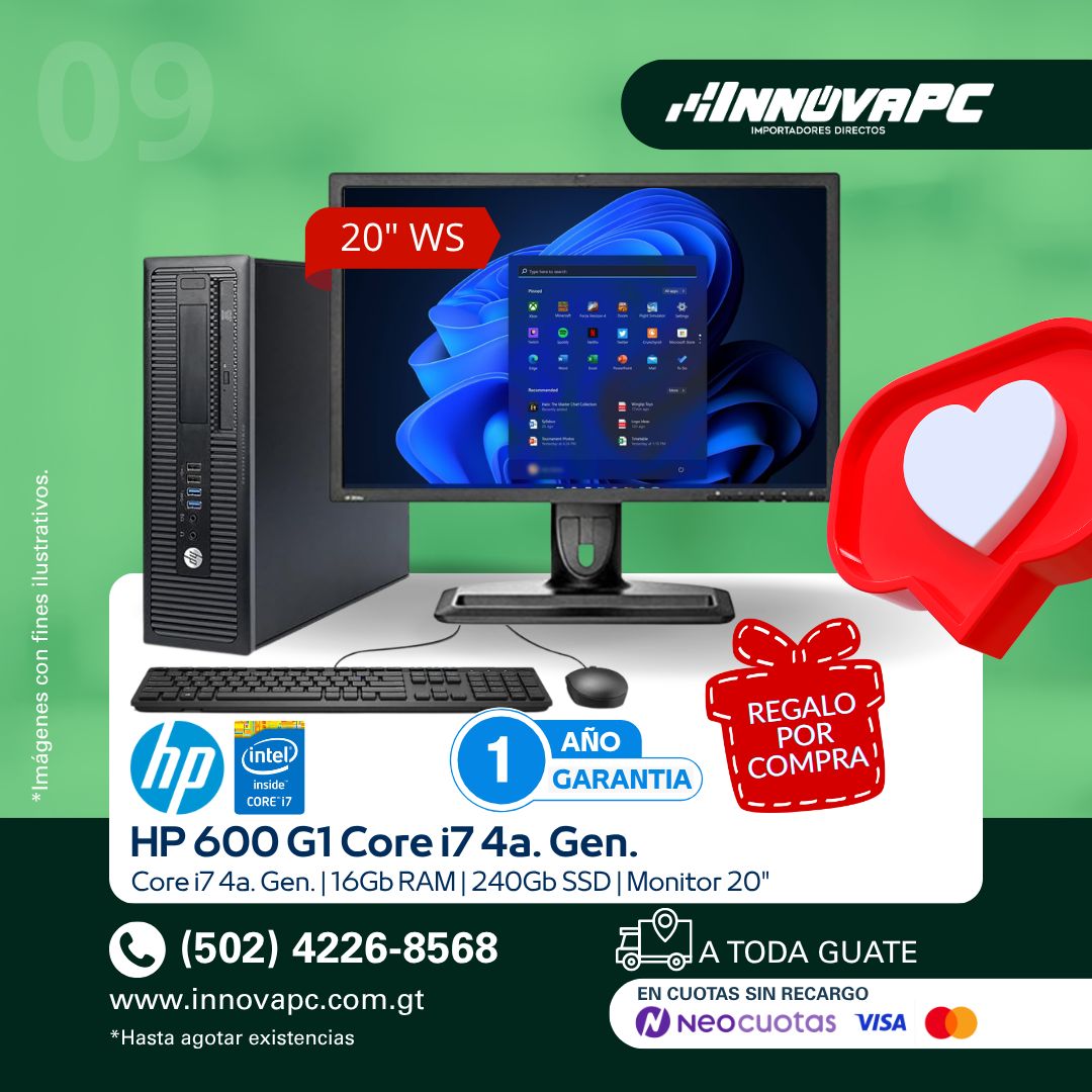Combo HP 600 G1 Core i7 4a. Gen Combo HP 600 G1 Core i7 4a. Gen