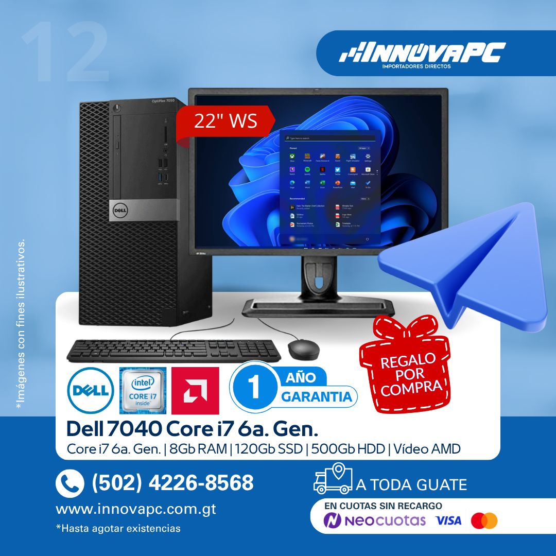 Combo Dell 7040 Core i7 6a. Gen