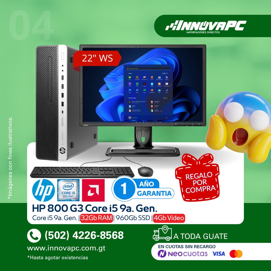 Combo HP 800 G3 Core i5 9a. Gen Combo HP 800 G3 Core i5 9a. Gen