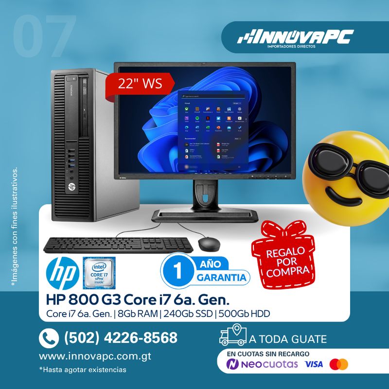 Combo HP 800 G3 Core i7 6a. Gen