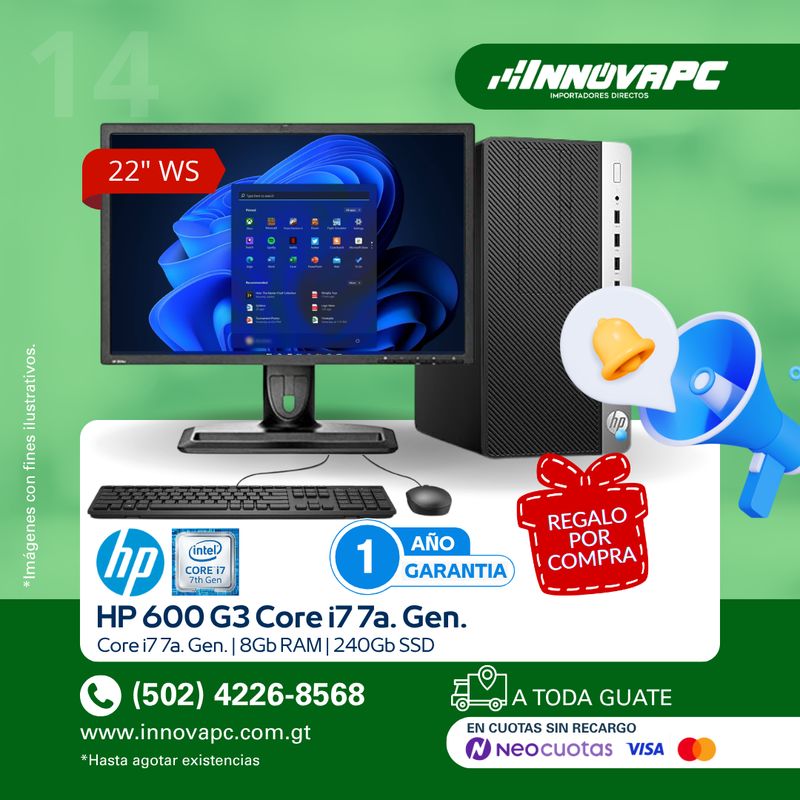 Combo HP 600 G3 Core i7 7a. Gen