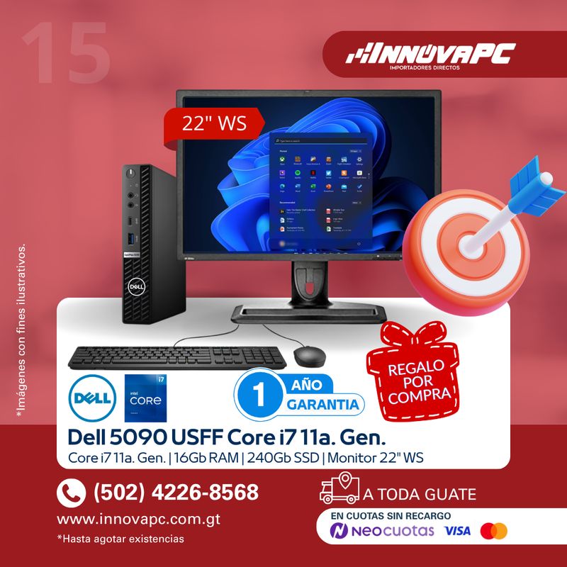 Combo Dell 5090 USFF Core i7 11a. Gen