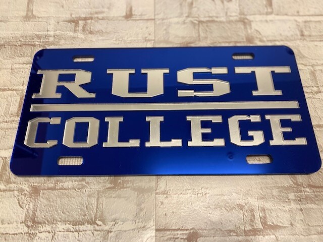 Rust College License Plate