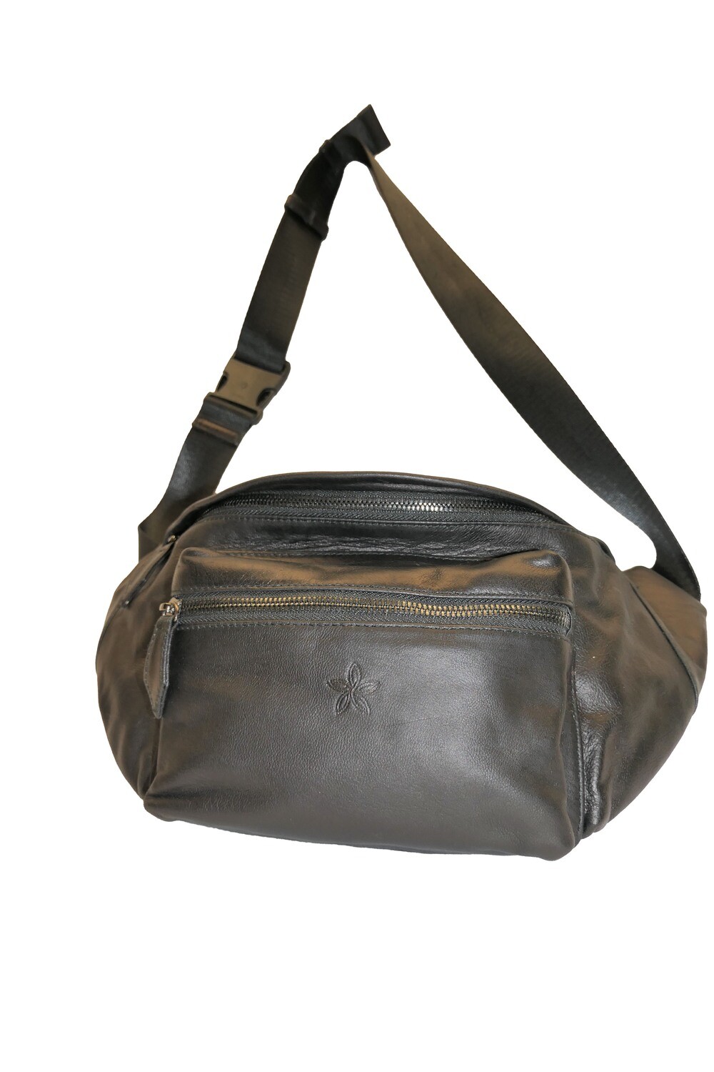 Bauchtasche Leder TIRTA GANGGA, Farbe: urban black
