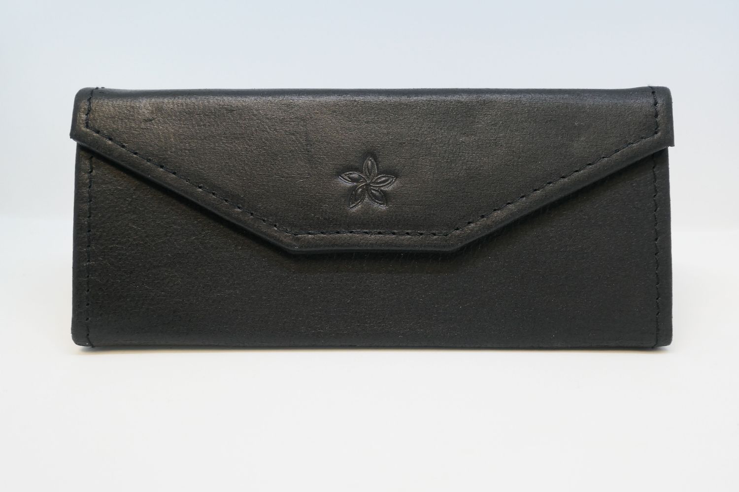 Leder Brillenbox eckig PAPAYA, Farbe: urban black