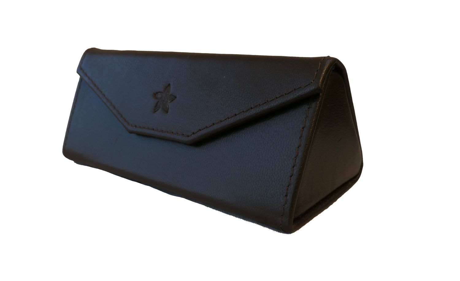 Leder Brillenbox eckig PAPAYA