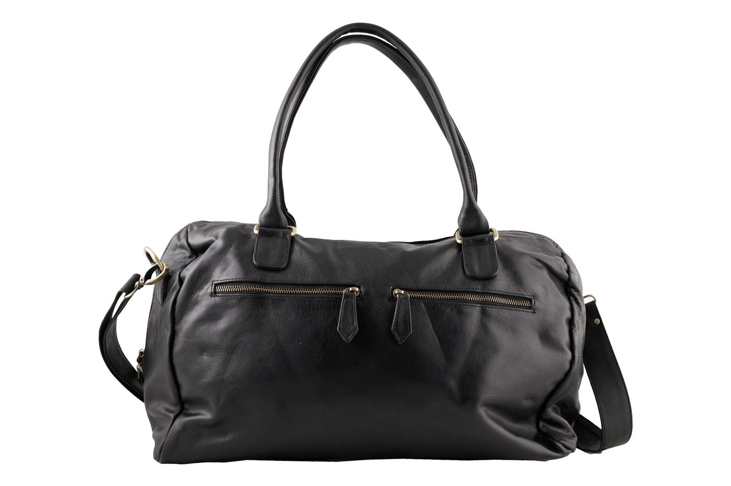NAMPO Sporttasche Leder, Farbe: urban black