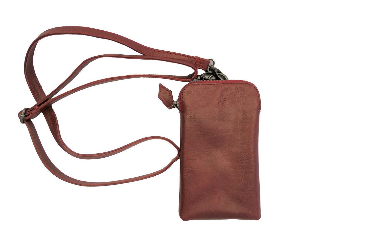 TEMBELING Smartphone Täschli Leder TEMBELING Smartphone Täschli Leder, Farbe: berry