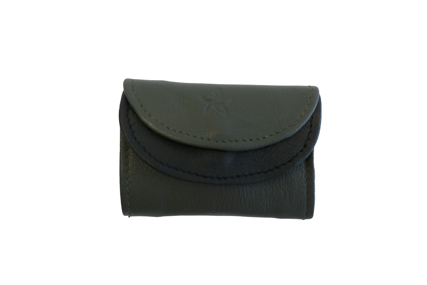 SOBEK Lederportemonnaie mini , Farbe: mossy green - urban black