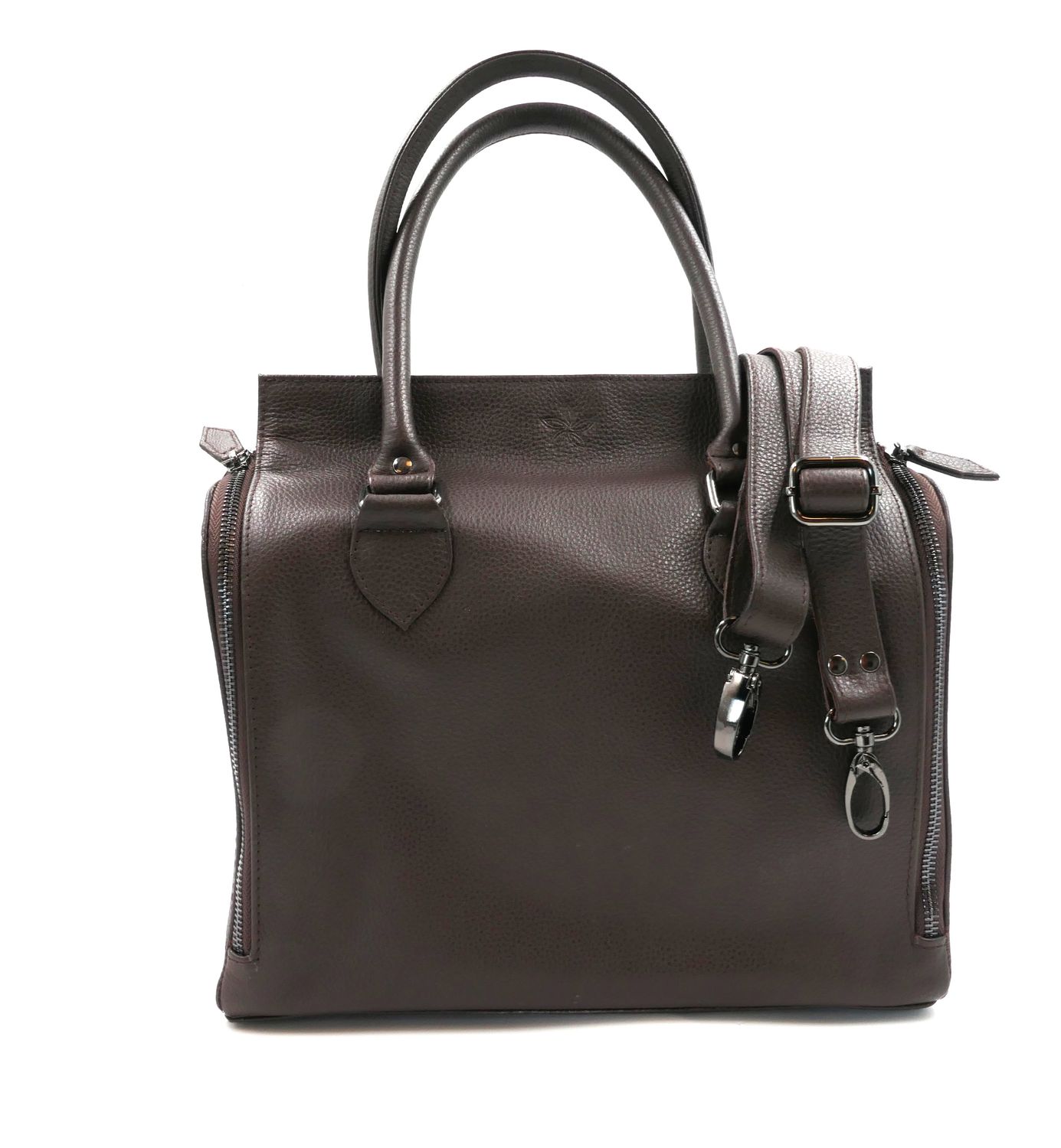 Echtleder-Handtasche mit Schulterriemen KEKERAN