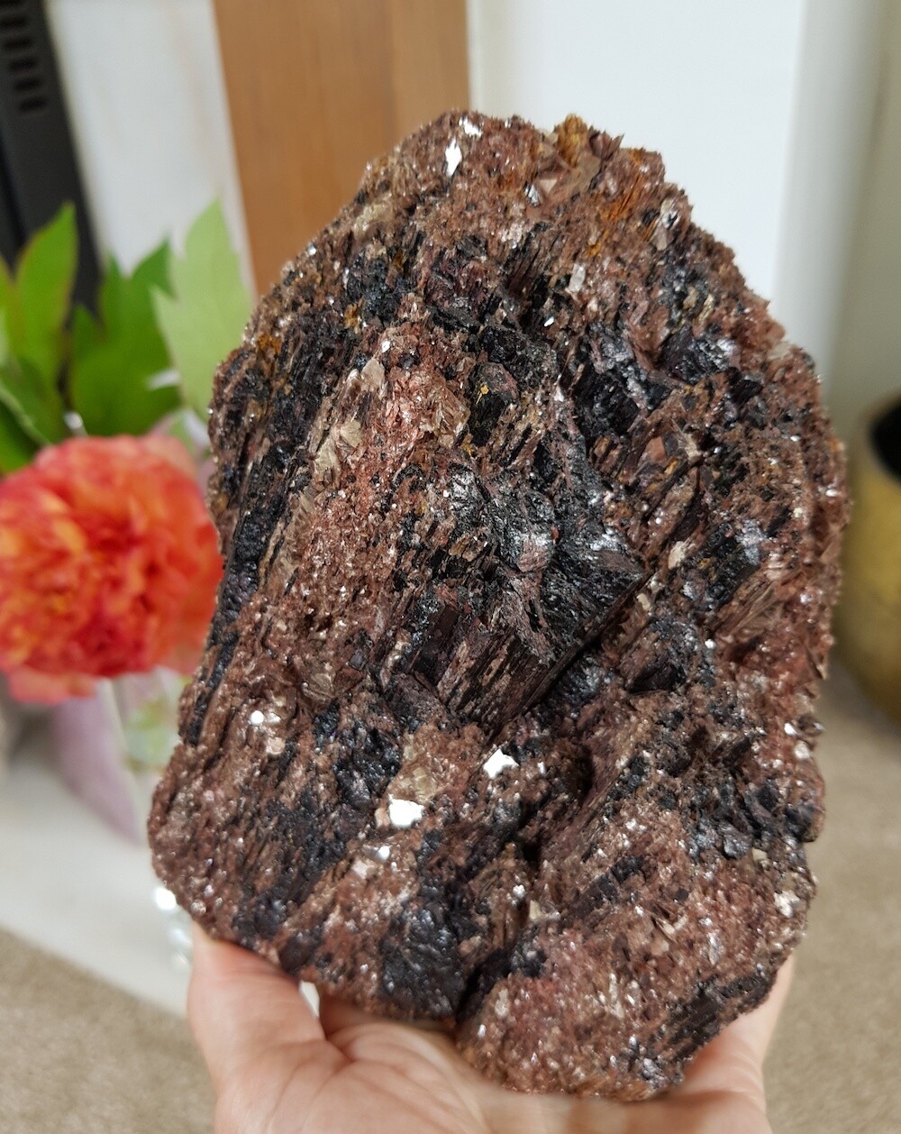 Large Mica & Black Tourmaline Crystal