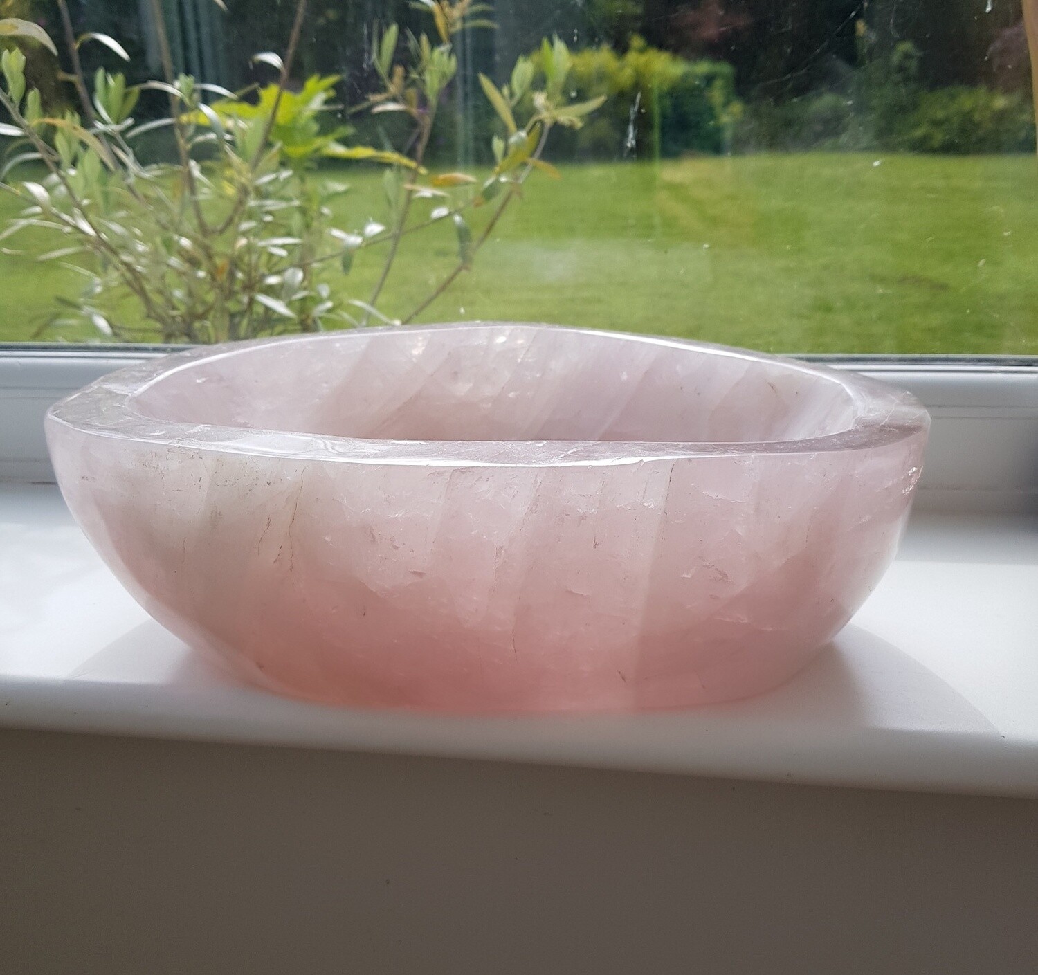 Large Rose Quartz Crystal Bowl
