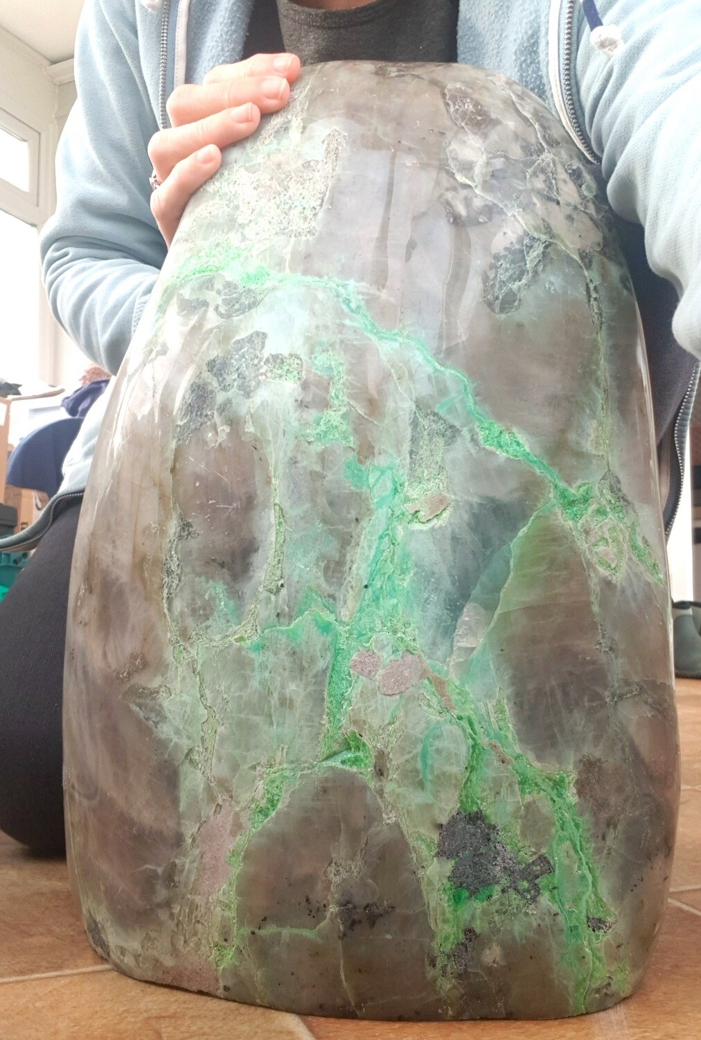 Extra Large Green Moonstone Crystal (Garnierite)