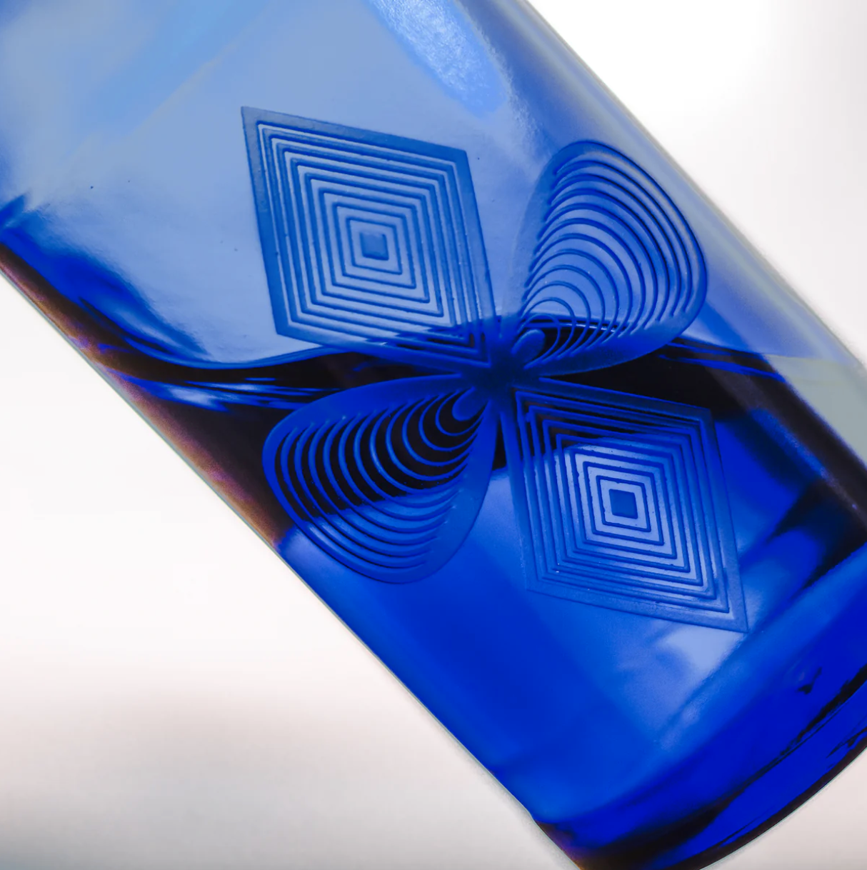 Water Code, 1 litre blue glass bottle