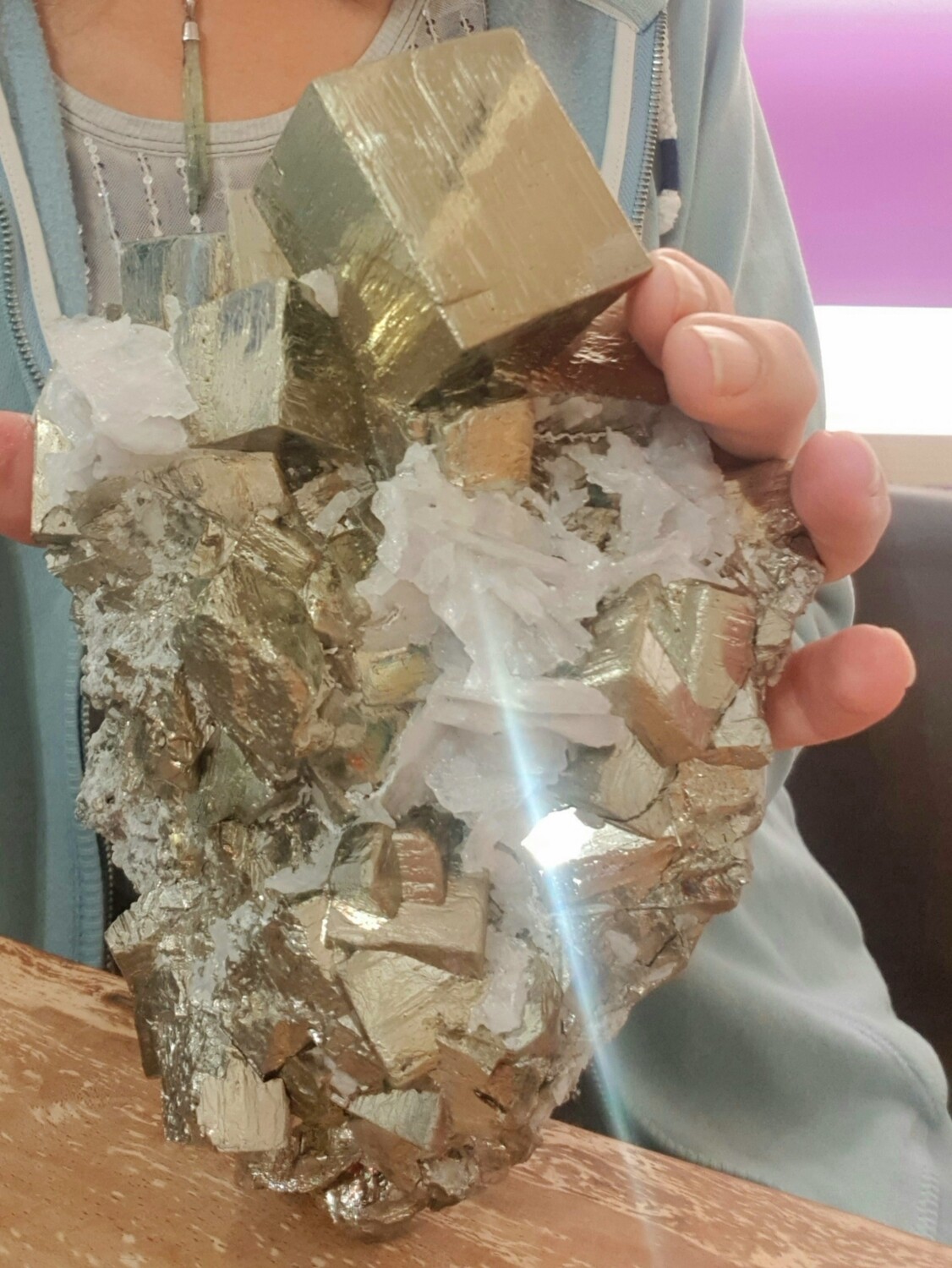 Large Top Grade Iron Pyrite Crystal