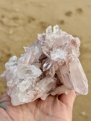 &#39;Sacred Rose&#39; Large Pink Lemurian Quartz