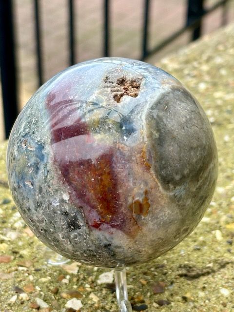 Large Ocean Jasper Sphere